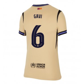 Lacne Ženy Futbalové dres Barcelona Paez Gavi #6 2025-26 Krátky Rukáv - Preč